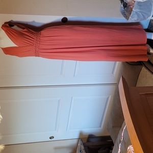Cable and Gauge Womens Salmon Maxi Dress